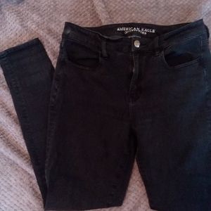 AE High Rise Black Jeggings